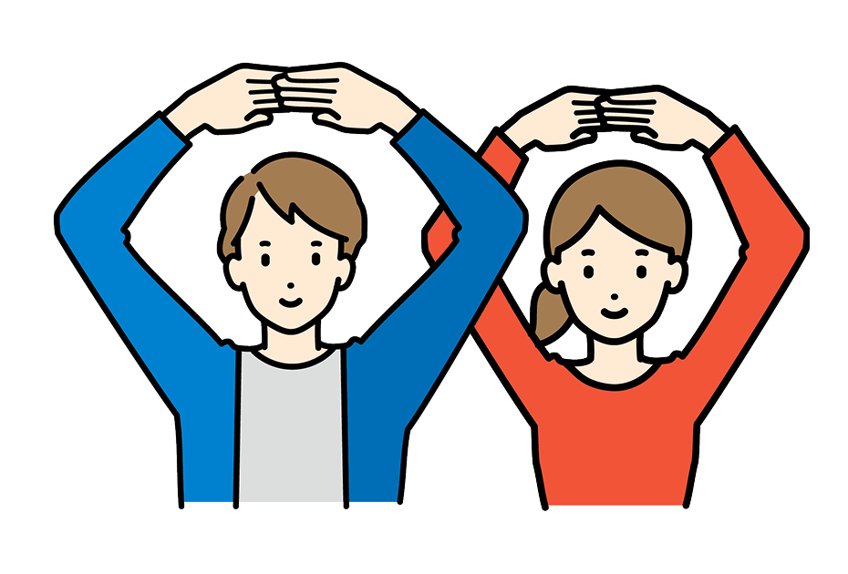 喜んでいる両親