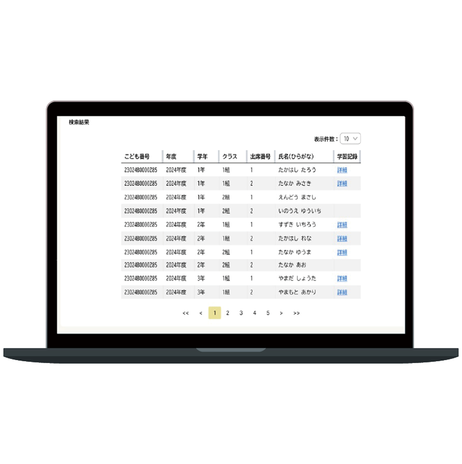自動集計ができている画面